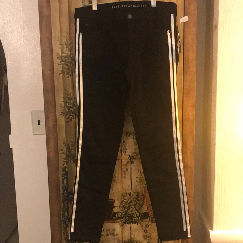 New Tuxedo Stripe Skinny Jeans by Articles of Society